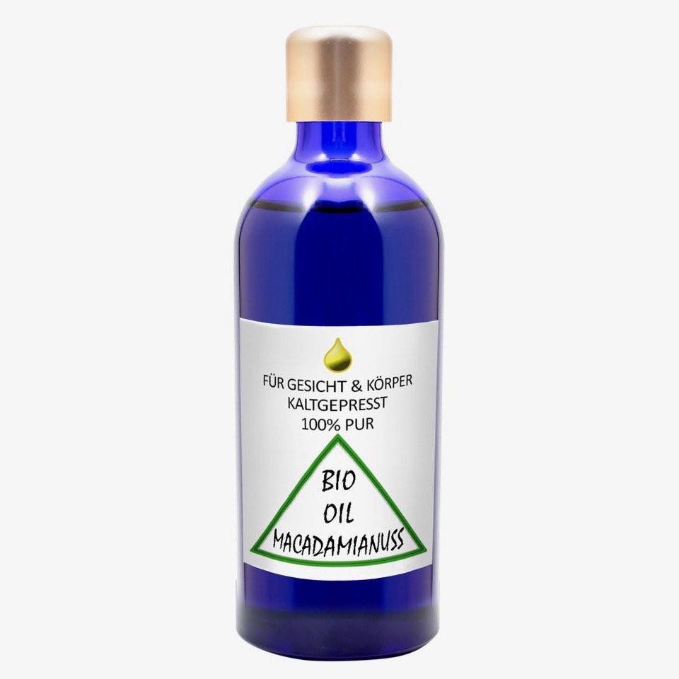 Macadamianuss Öl BIO zertifiziert kaltgepresst Gesichtsöl, Körper & Haaröl, 100% rein